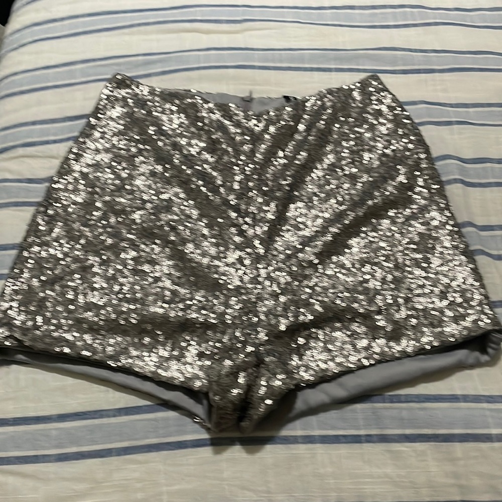 Sequin high waisted shorts